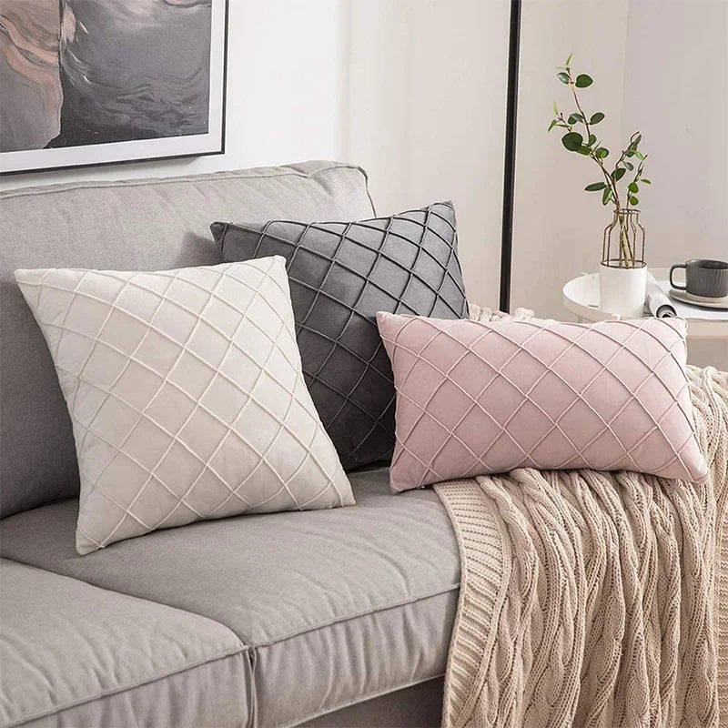 Afralia™ Nordic Velvet Luxury Throw Pillow Case for Home Decor