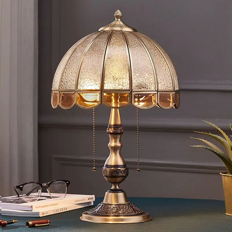 Afralia™ Luxe Copper Bedroom Desk Lamp Living Room Floor Light LED Study Lighting
