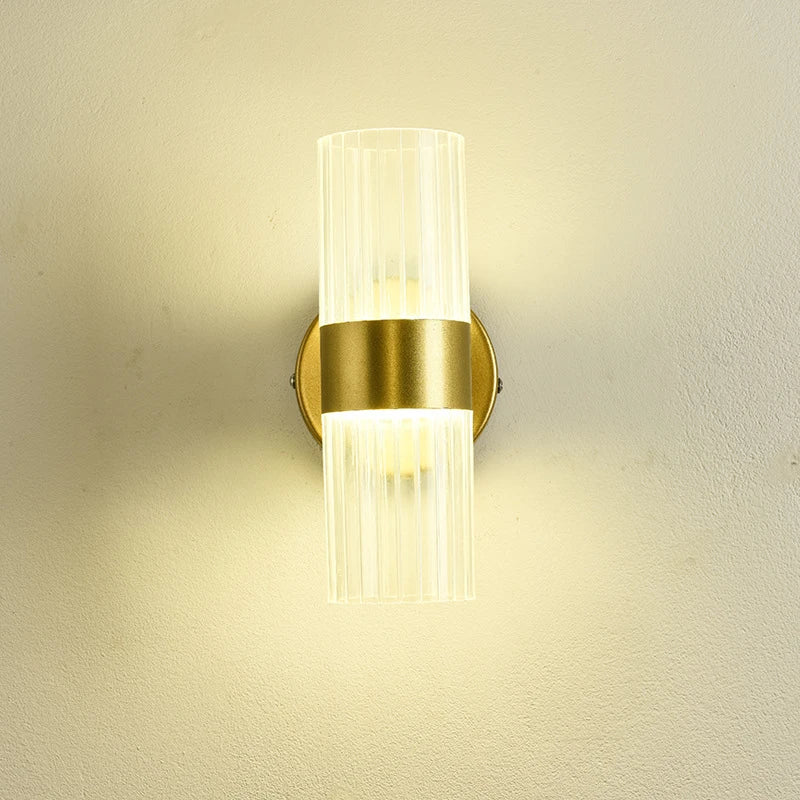 Afralia™ Glass Shade Luxury Wall Lamp for Bedroom Bedside, Minimalist Design for Elegant Lighting