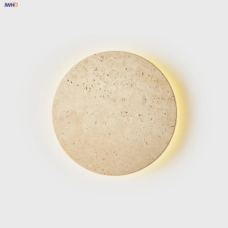 Afralia™ Nordic LED Wall Sconce Yellow Travertine Stair Light Fixture Bedroom Decor