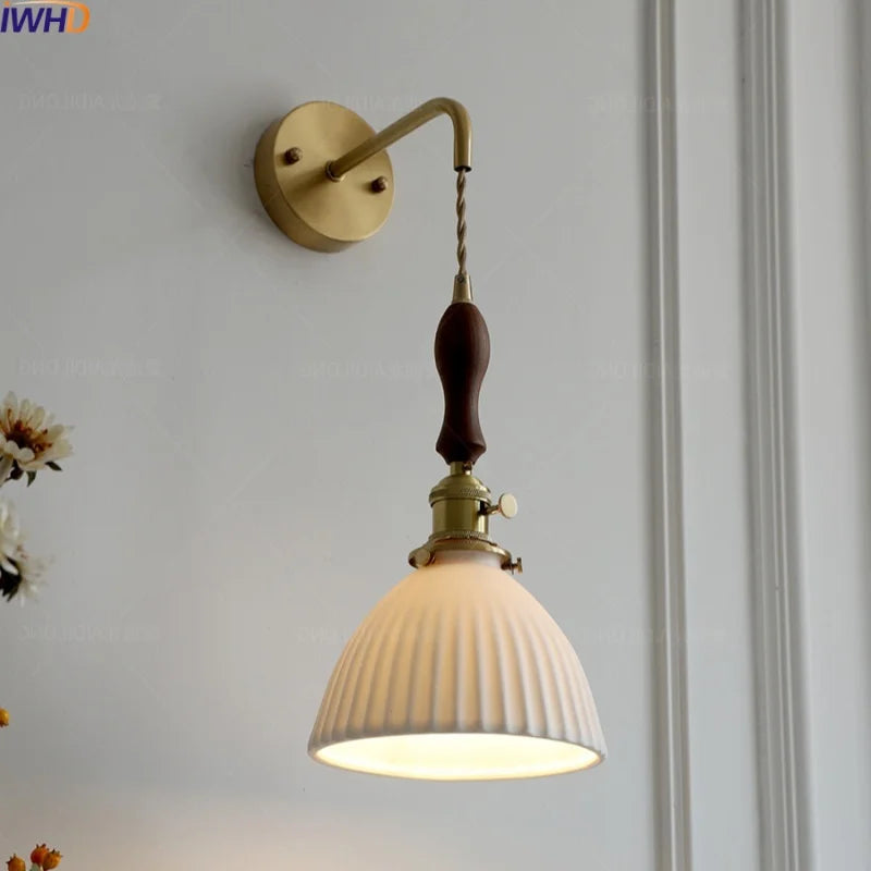 Afralia™ Copper Ceramic LED Wall Lamps - Nordic Modern Design