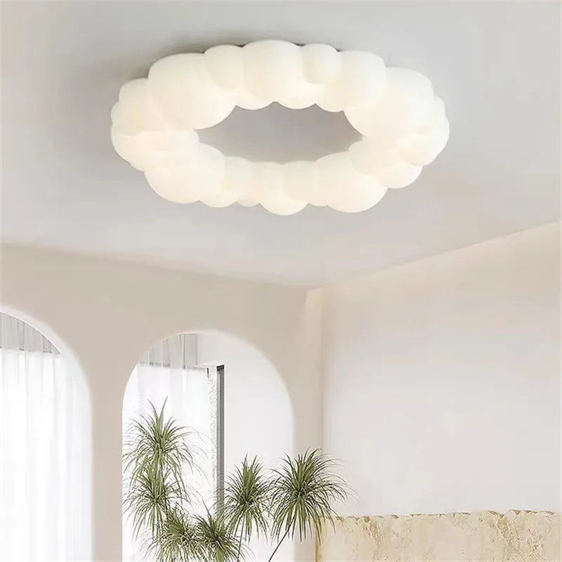 Afralia™ Nordic Cloud Light Ceiling: Modern Round Bubble LED Kids Ceiling Light