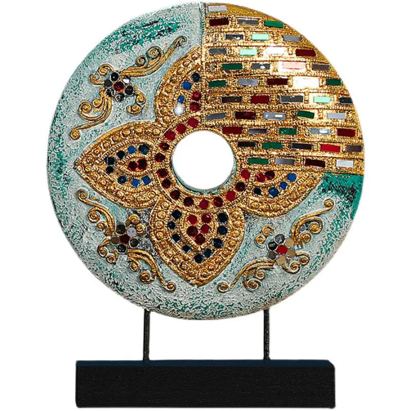 Afralia™ Handmade Thai Solid Wood Tabletop Decoration for Living Room and TV Cabinet