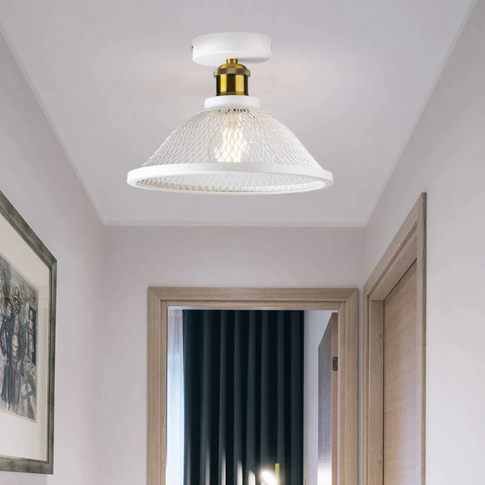 Afralia™ Retro Loft Ceiling Light: Vintage Iron Lamp for Cozy Home Decor, E27 110V 220V