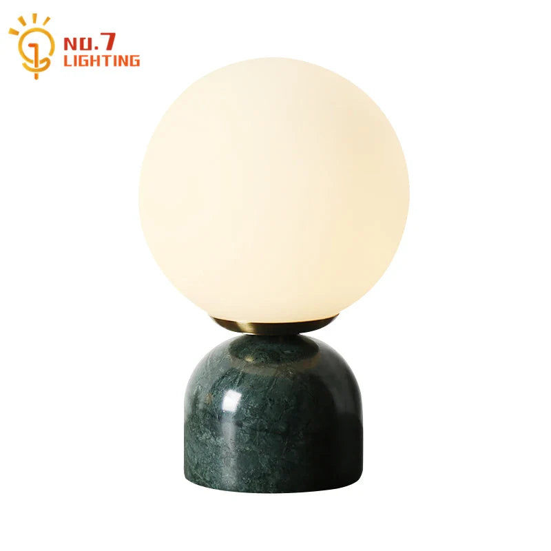 Afralia™ Cream Wind Marble Table Lamp LED G9 Simple Designer Desk Light