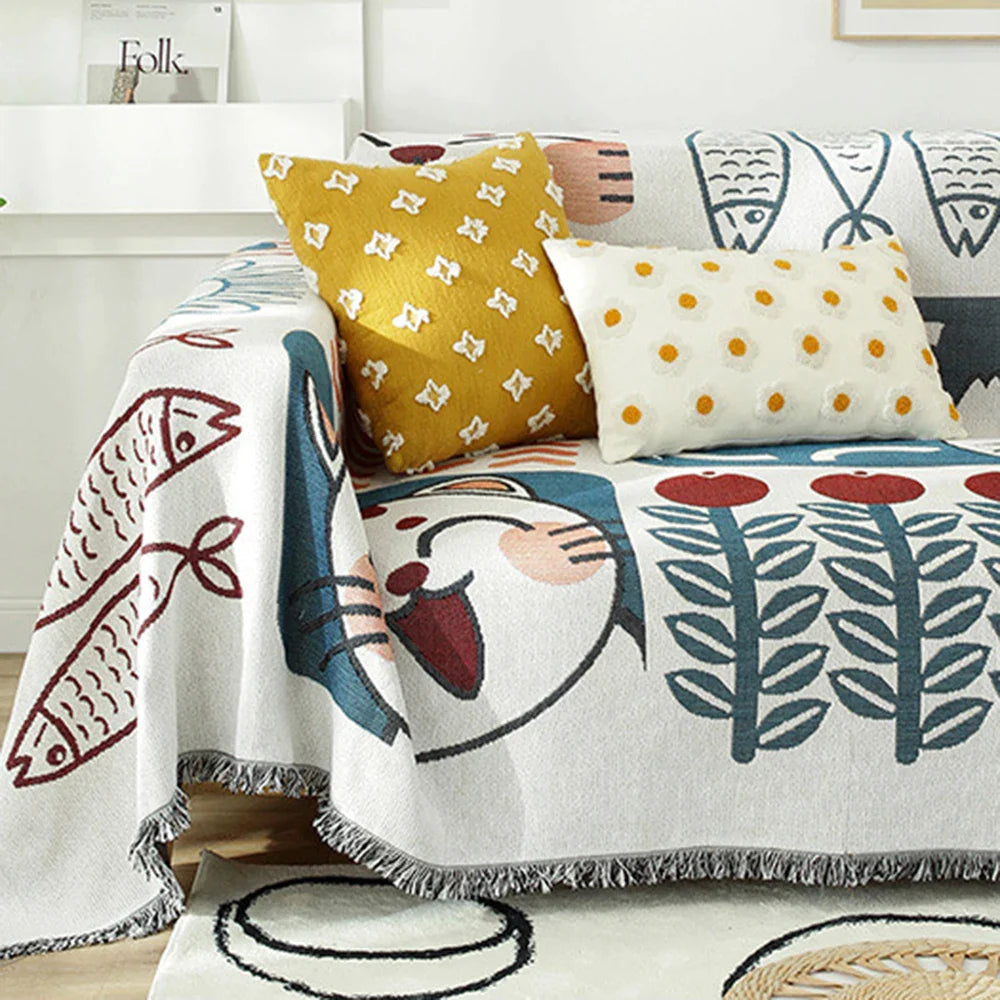 Afralia™ Lucky Cat Knitted Blanket