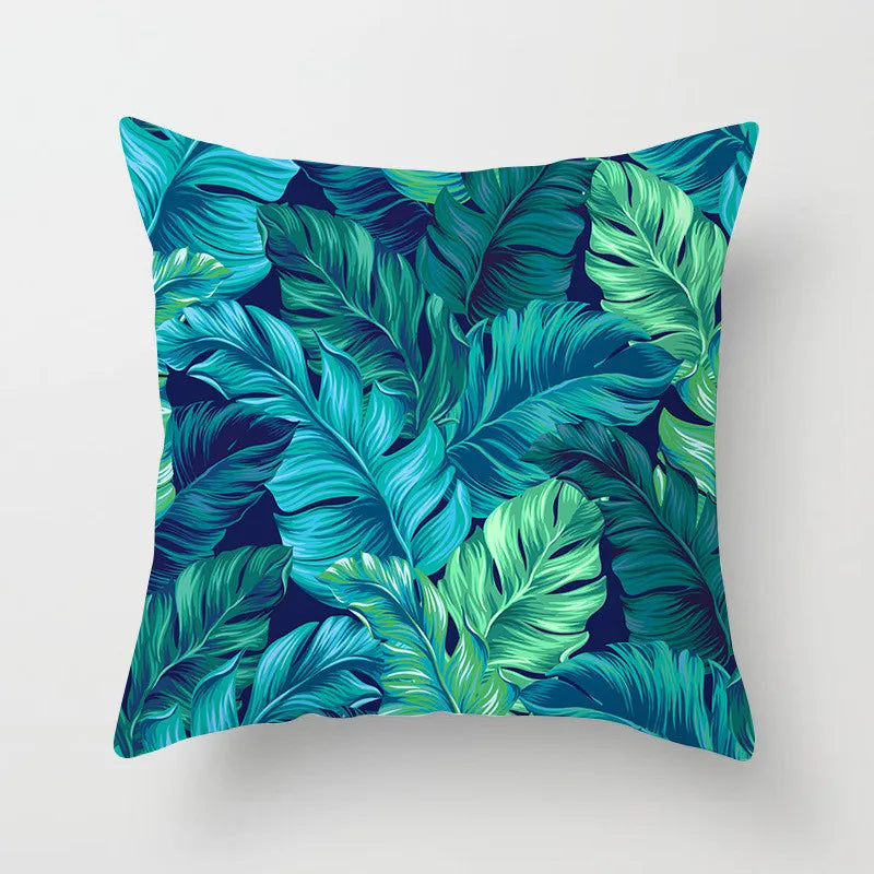 Afralia™ Leaf Feather Cushion Covers Geometric Heart Print Pillowcase Home Decor