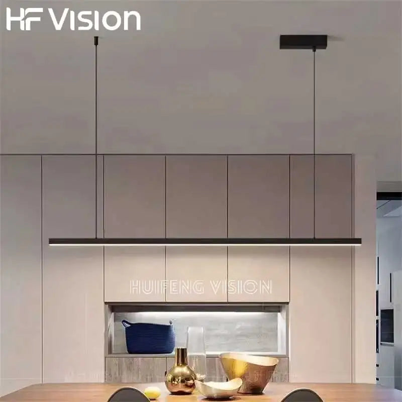 Afralia™ LED Chandelier: Contemporary Linear Hanging Lamp for Dining Room & Office