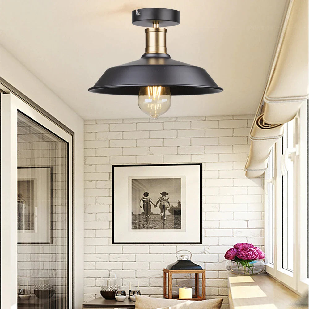 Afralia™ Vintage Industrial Ceiling Light for Home Lighting