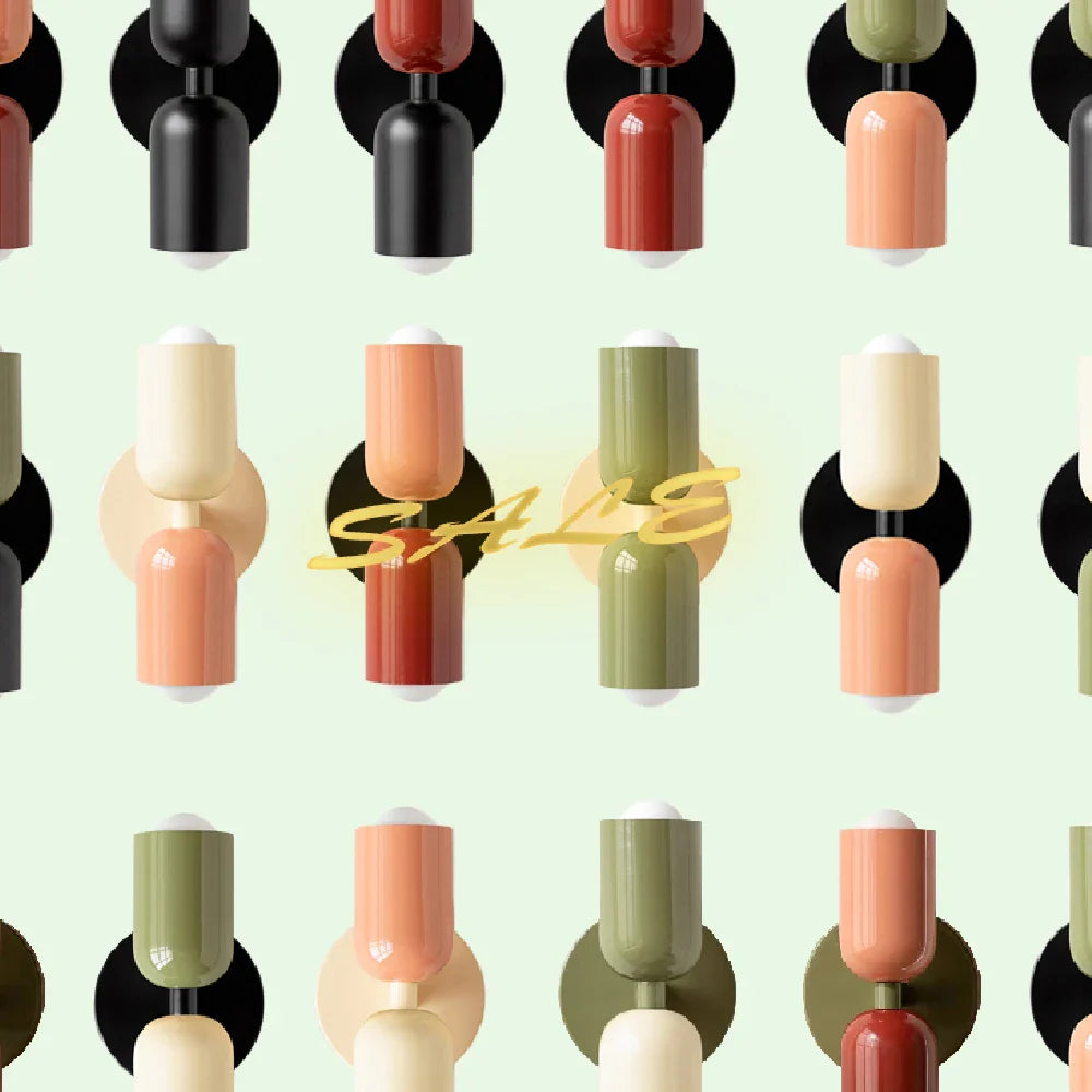 Afralia™ Nordic Iron Wall Lamp Colorful Decor LED Light Fixture