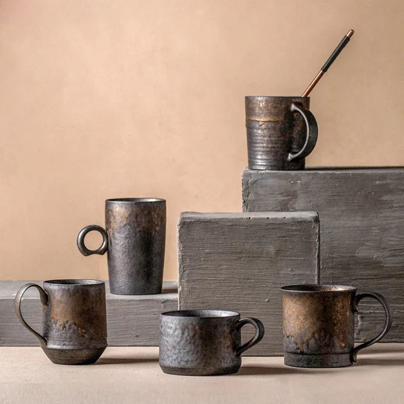 Afralia™ Ceramic Coffee Travel Mug Espresso Teaware Gift Porcelain Aesthetic Bar