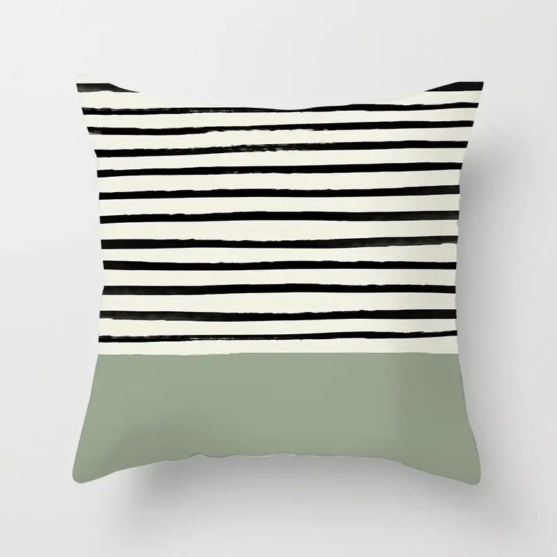 Afralia™ Mint Green Geometric 45*45cm Cushion Covers - Fresh Art Pattern Pillowcase