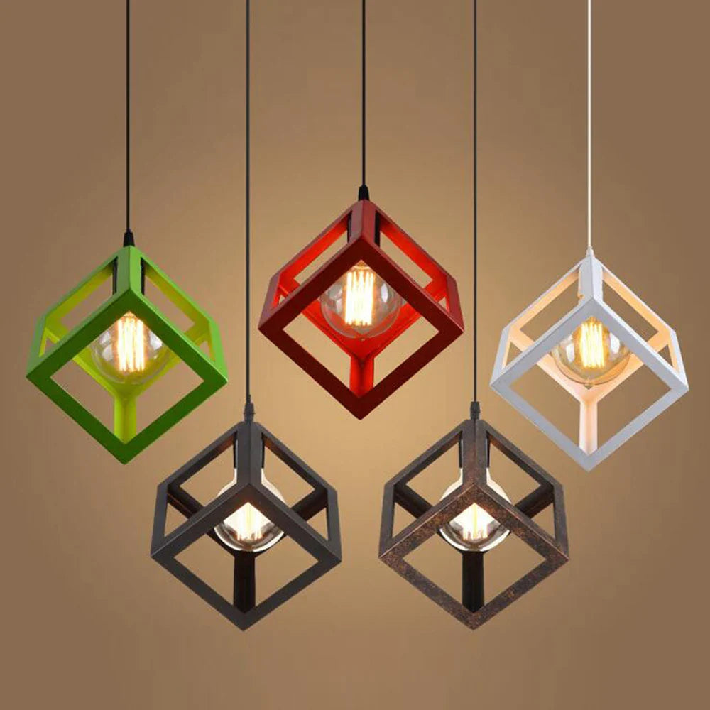 Afralia™ Iron Pendant Light: Industrial Retro Vintage Hanging Lamp for Dining Room and Kitchen