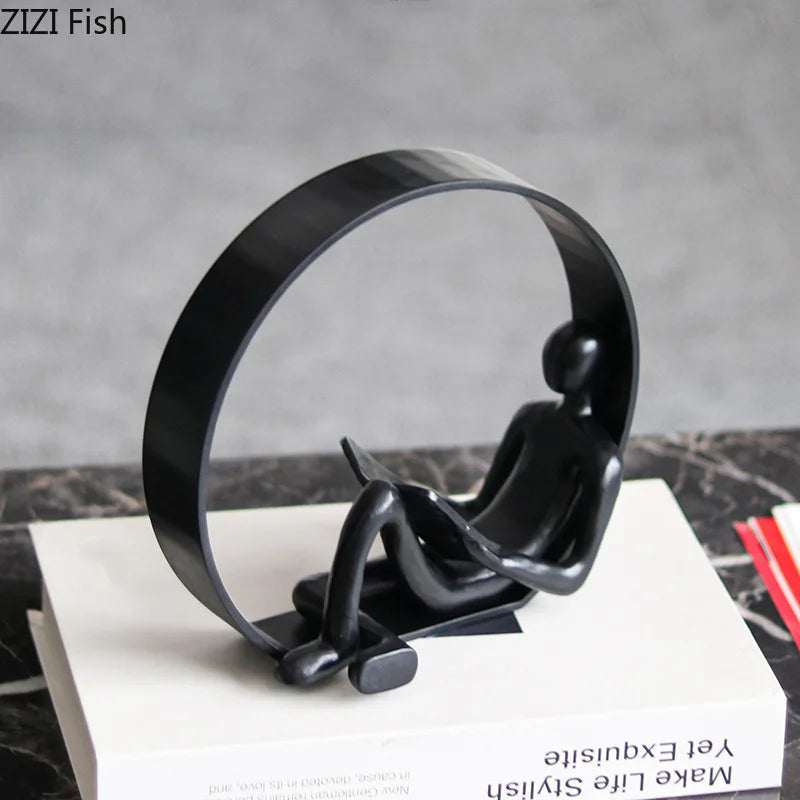 Afralia™ Abstract Resin Characters Desk Decoration Ornament for Room Aesthetic Decor