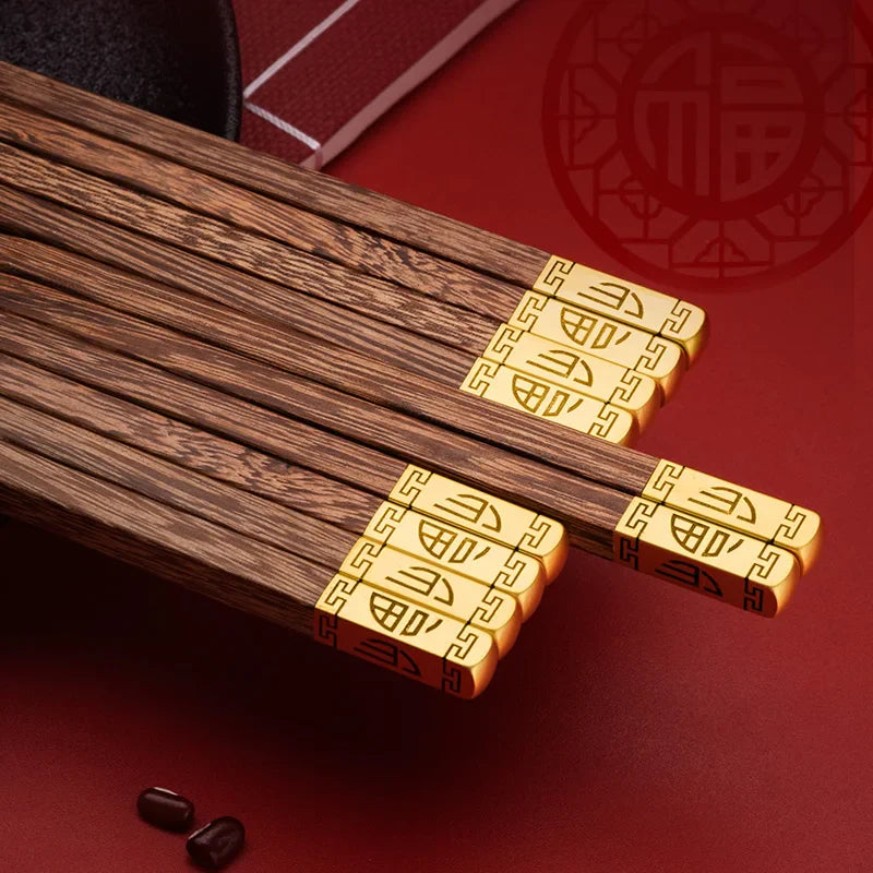 Afralia™ Chicken-wing Wood Chopsticks Set