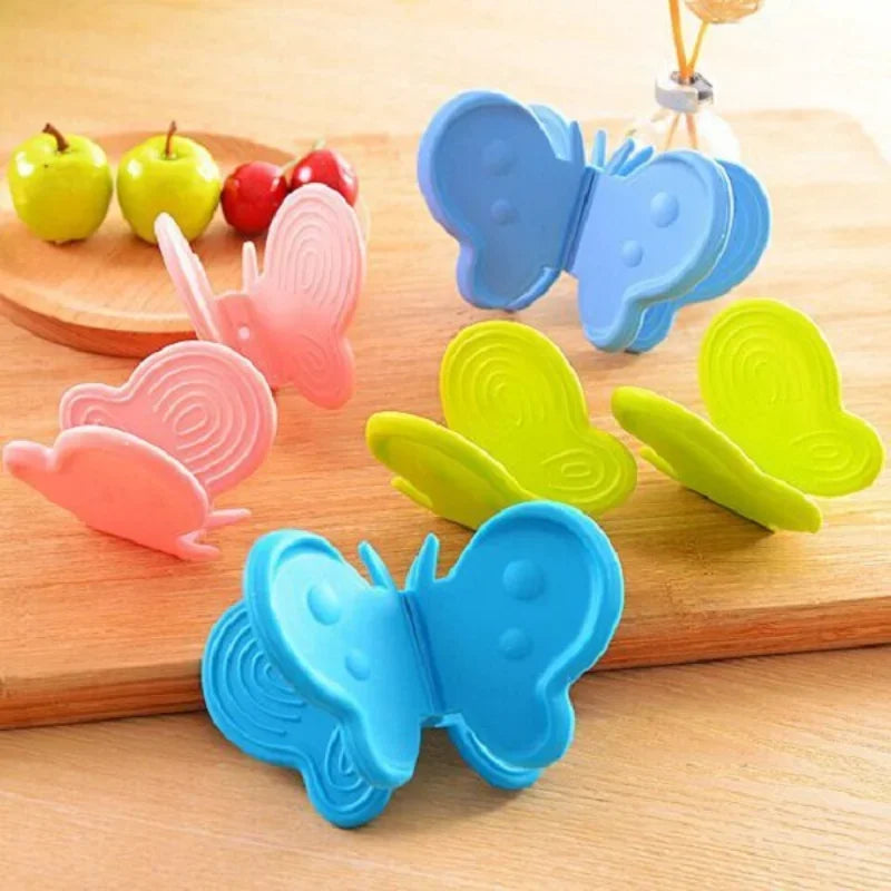 Afralia™ Butterfly Silicone Insulation Plate Clamp Kitchen Tool