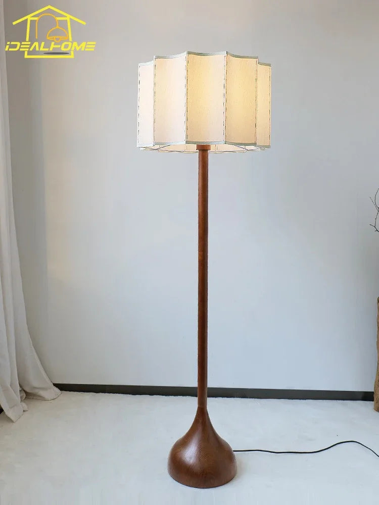 Afralia™ Solid Wood LED Floor Lamp | Minimalist Zen Design for Living Room, Bedroom, Study