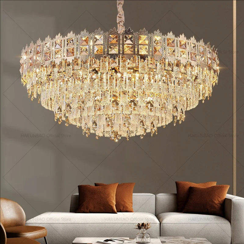 Afralia™ Crystal Chandelier: Modern Net Red Living Room & Bedroom Luxury Lighting