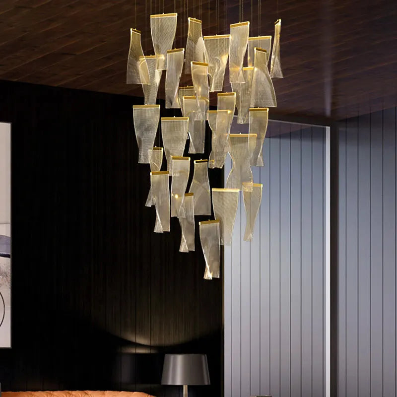 Afralia™ Nordic Home Decoration Stair Chandelier Living Dining Room Pendant Lights Ceiling Light Indoor Lighting