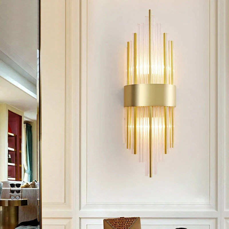 Afralia™ Nordic Crystal Wall Sconces: Modern Luxury LED Wall Lights for Bedroom, Living Room
