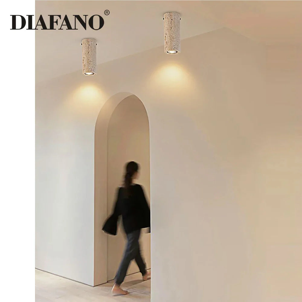 Afralia™ Yellow Cave Stone LED Ceiling Lamp for Wabi-sabi Home Decor