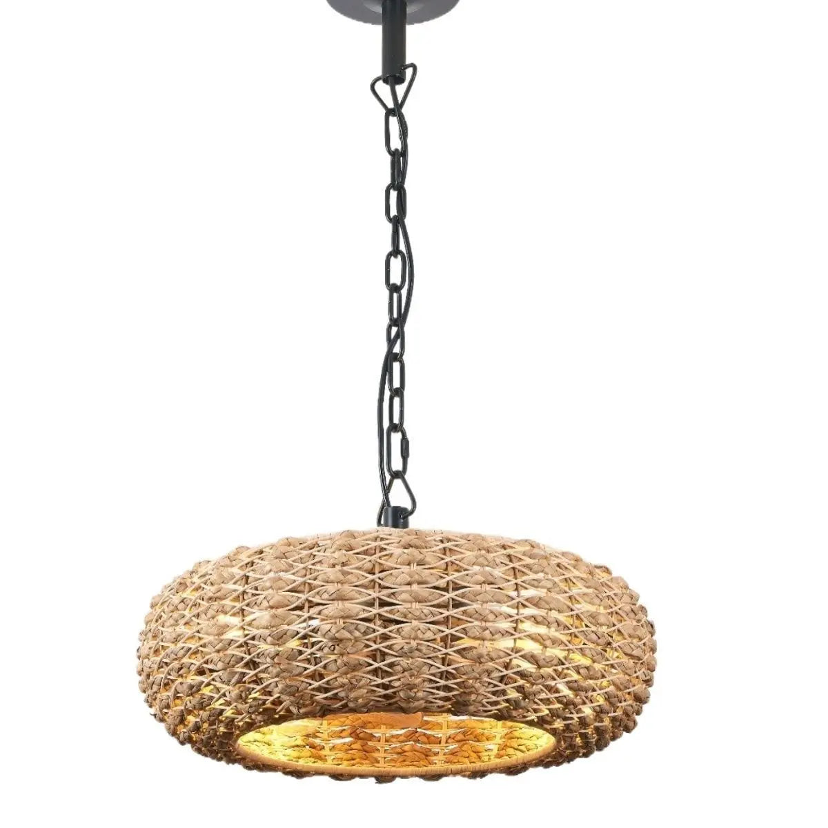 Afralia™ Rattan Wicker Basket Pendant Light - Vintage Boho Farmhouse Chandelier