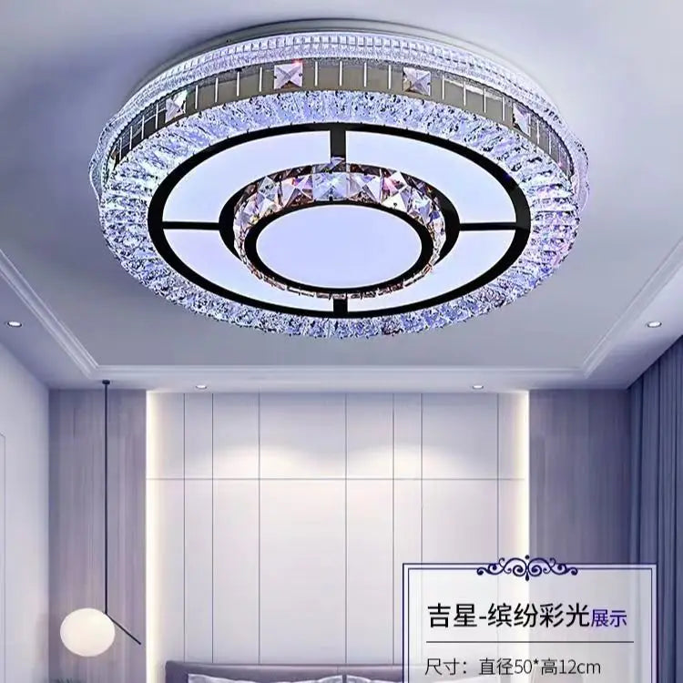 Afralia Crystal LED Pendant Light 500mm Diameter for Bedroom and Living Room