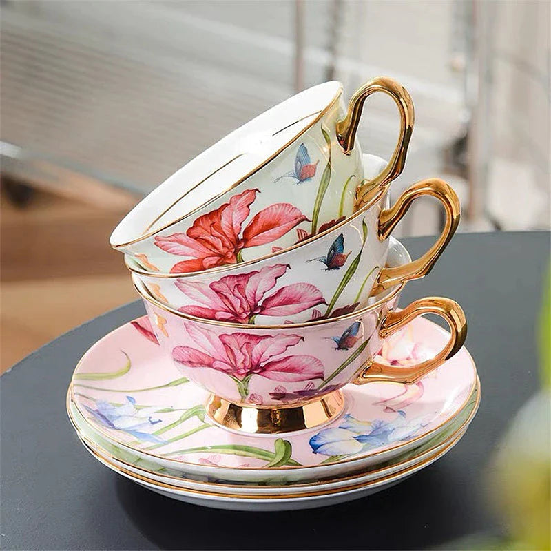 lily cup flower Afralia Lily Flower Tea Set with Spoon