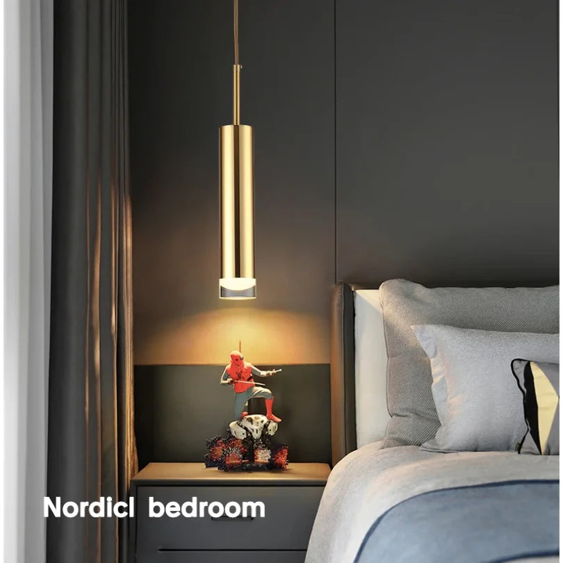 Afralia™ Gold Modern LED Bedroom Spotlight Chandelier