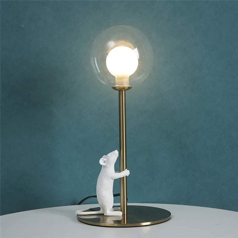 Afralia™ Resin Mouse Table Lamp LED Desk Light Modern Decorative Stand Lighting Fixtures