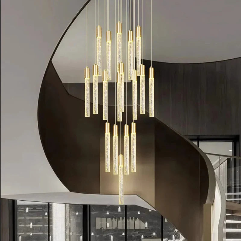 Afralia™ Nordic Home Stair Chandelier Living Dining Pendant Ceiling Indoor Lighting