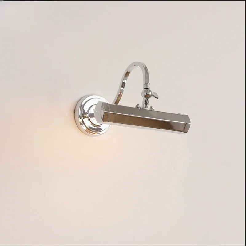 Afralia™ Modern Gold Mirror Headlight Wall Light for Bedroom and Picture Art Deco