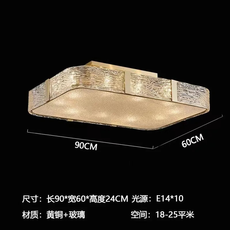 Afralia™ Gold Glass Ceiling Chandelier LED Suspension Luminaire for Home Decor