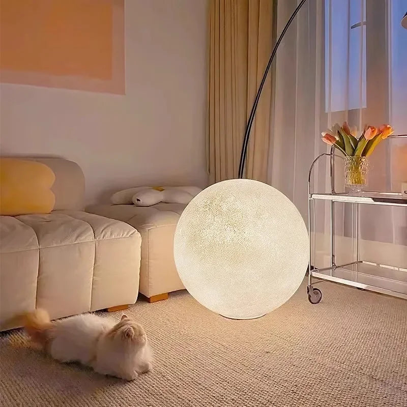 Afralia™ Nordic Moon LED Floor Lamp for Home Decoration and Bedroom Lighting