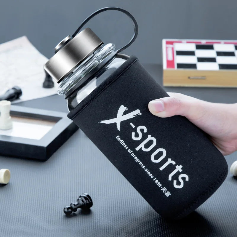 Afralia™ Glass Tea Bottle with Filter Screen and Leakproof Lid