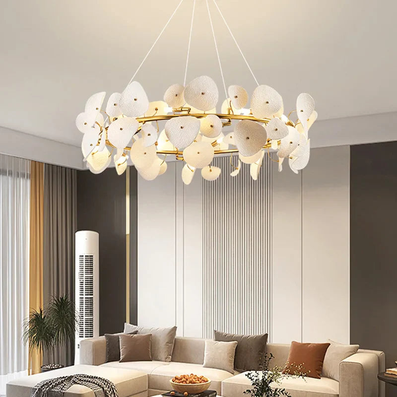 Afralia™ Luxury Ceramics Pendant Ceiling Chandelier LED Dining Table Light