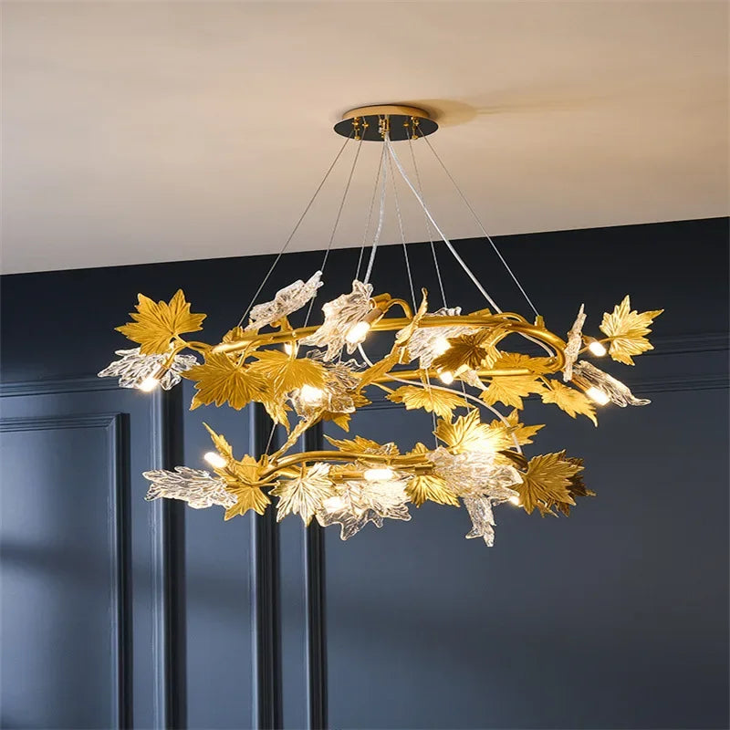 Afralia™ Crystal Chandelier Rustic Pendant Lighting Modern French Country Decor