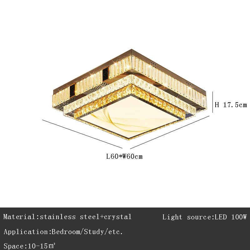 Afralia™ Gold Crystal Ceiling Lights for Modern Home Decor