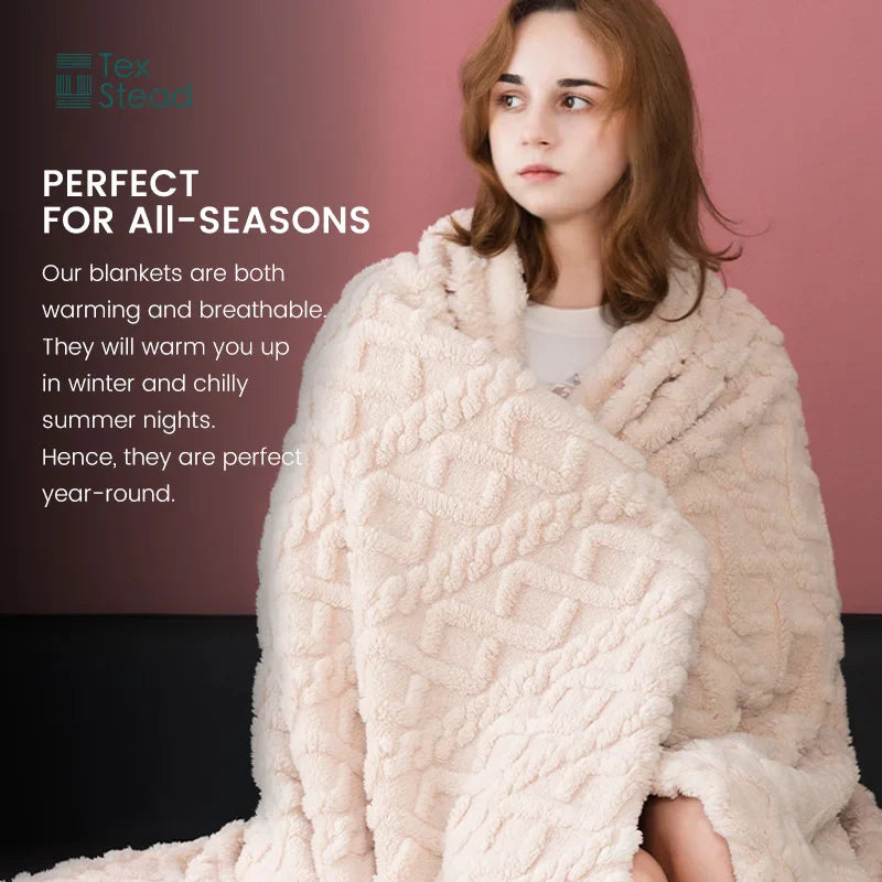 Afralia™ Cozy Knit Blanket for Home & Travel - Soft & Warm Throw Blanket