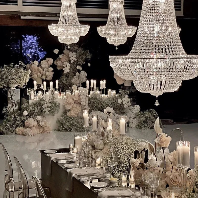 Afralia™ European Style Chrome Chandelier for Luxury Living Room, Staircase, Hotel Lobby & Villa.