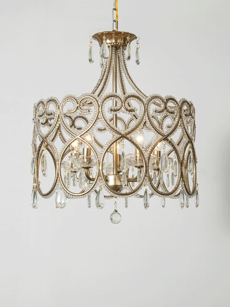 Afralia™ Crystal Heart Ceiling Light - Romantic Princess Bedroom Chandelier