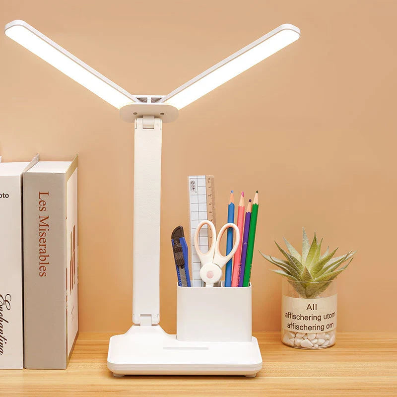 Afralia LED Desk Lamp: Stepless Dimming, Multi-function Night Light, Bedroom Reading Light