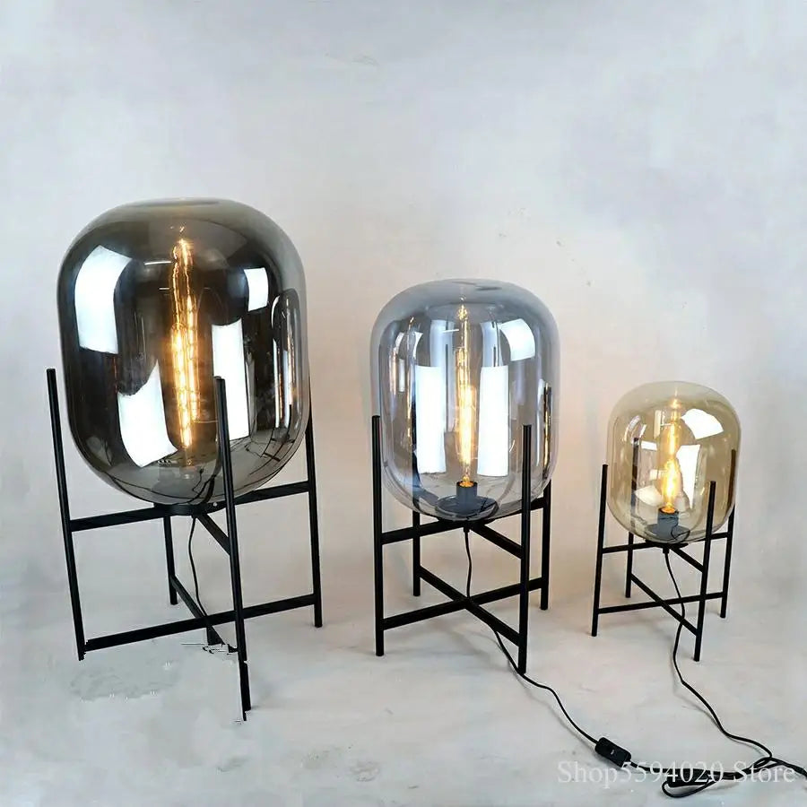 Afralia™ Glass Table Lamp: Modern LED Decorative Lamp for Living Room, Bedroom, Desk.