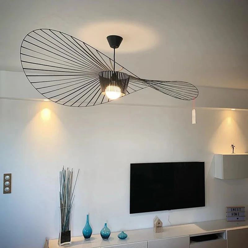 Afralia™ Industrial Art Hat LED Chandelier for Living Dining Room Pendant Lights