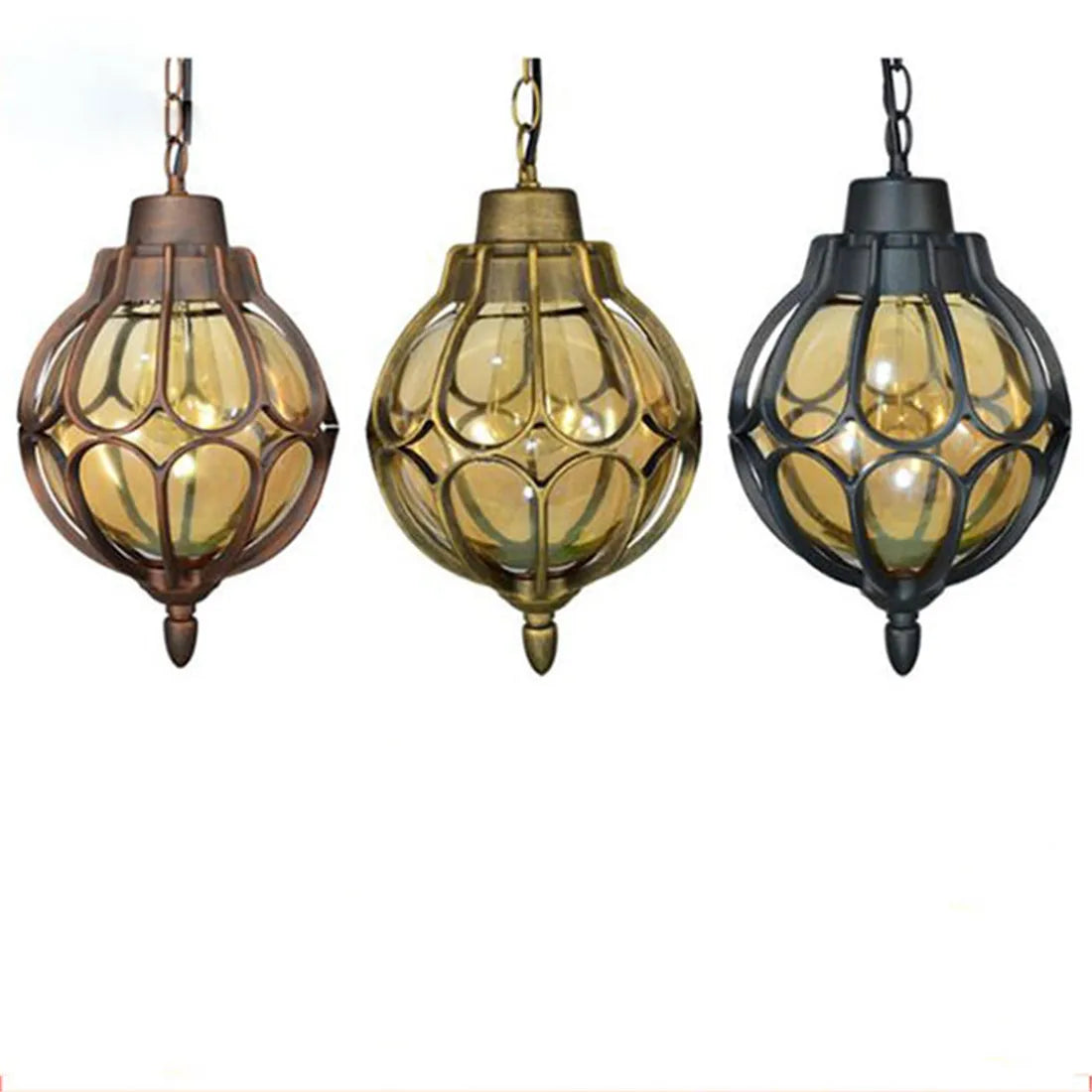 Afralia™ Vintage LED Pendant Lamps for Outdoor Balcony Courtyard with Waterproof Grape Design