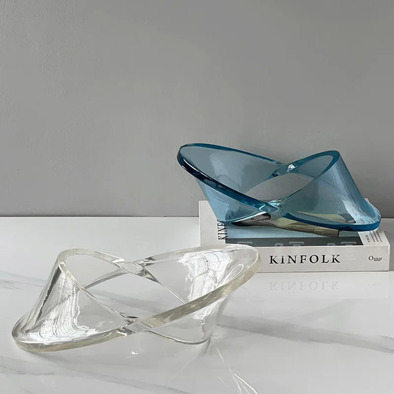 Afralia™ UFO Geometric Acrylic Decorative Item - Abstract Handicrafts Figurine