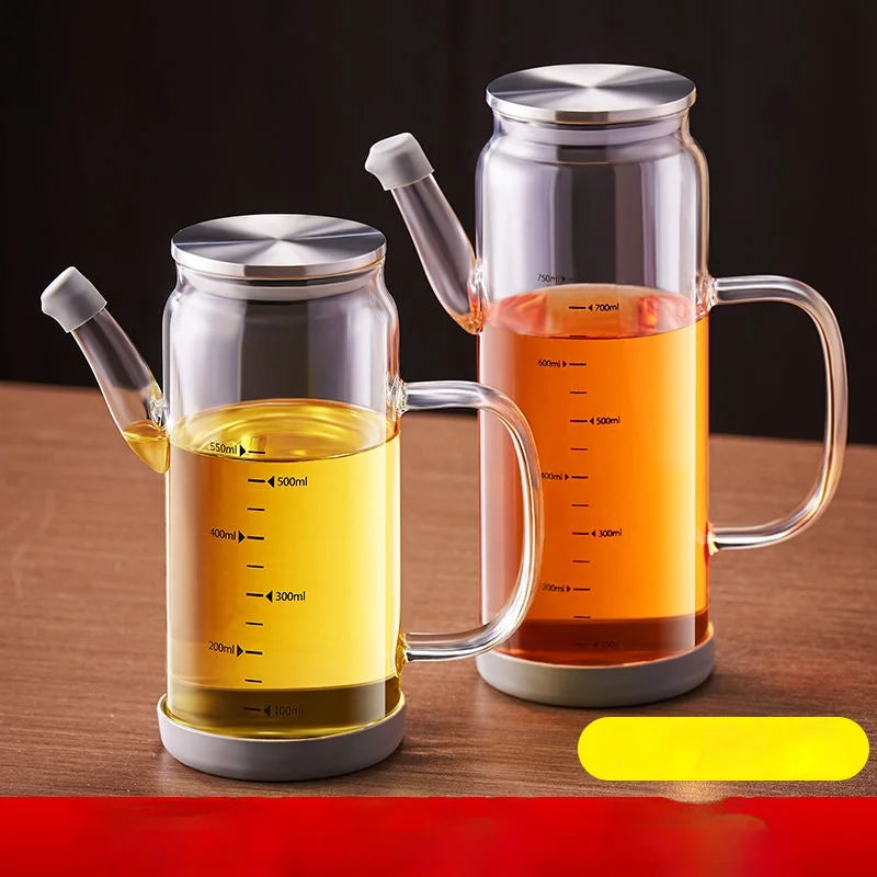 Afralia™ Glass Condiment Bottle Set for Kitchen Seasonings and BBQ, 3-Piece