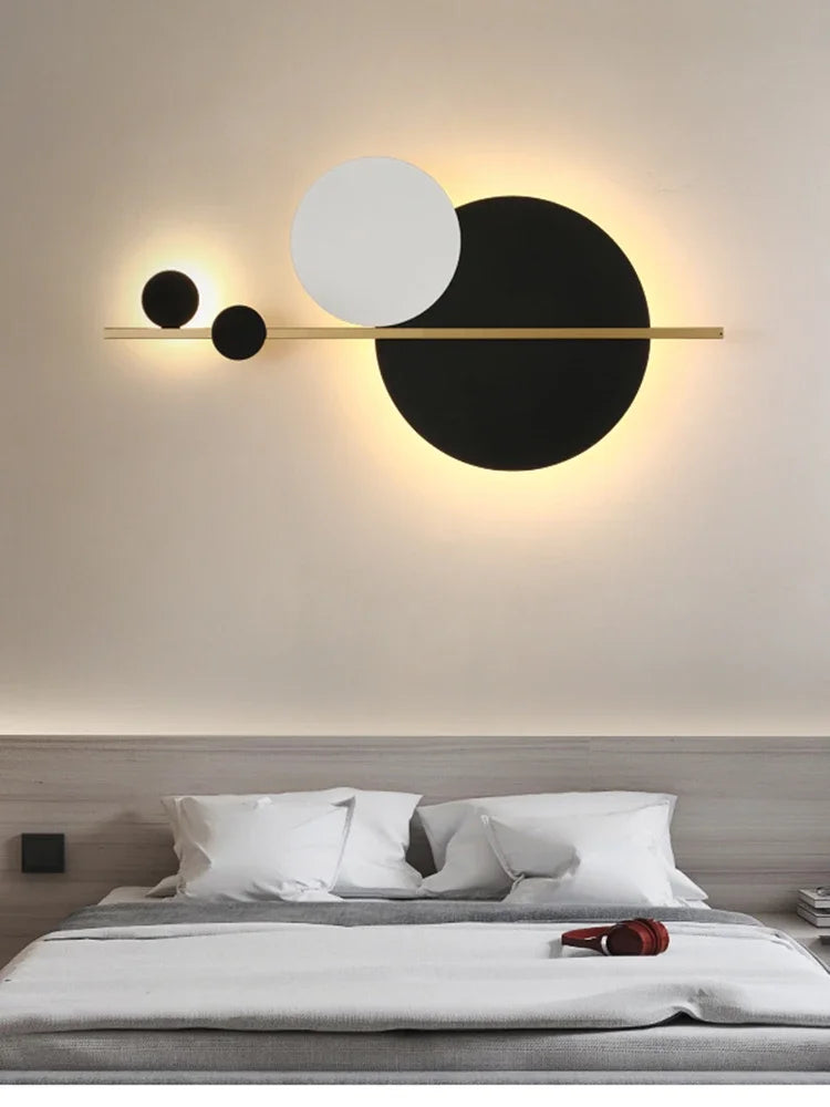 Afralia™ Modern Minimalist Bedroom Bedside Lamp Living Room Background Wall Designer Personality Light
