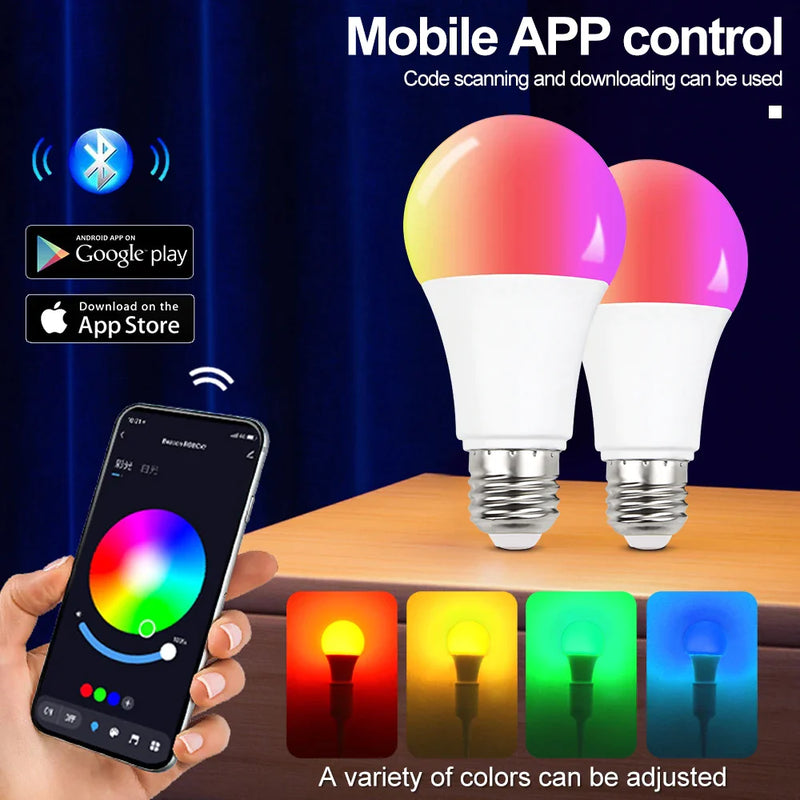Afralia™ 12W RGBW Bluetooth Smart Control LED Lamp for Colorful Home Decor
