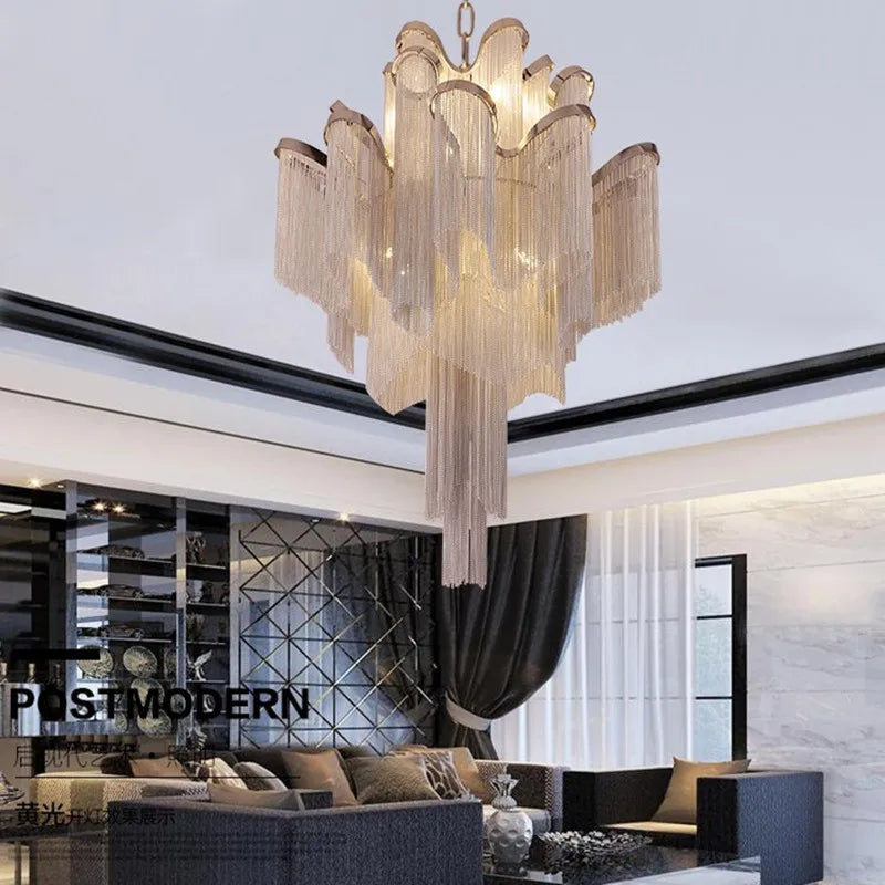 Afralia™ Nordic Crystal Beads Chandelier Pendant for Home Kitchen, Bedroom